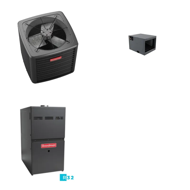GOODMAN GLZS5BA3610+CHPTA3630C3+GR9S801005CN - 36K BTU Ducted Heat Pump System - R-32