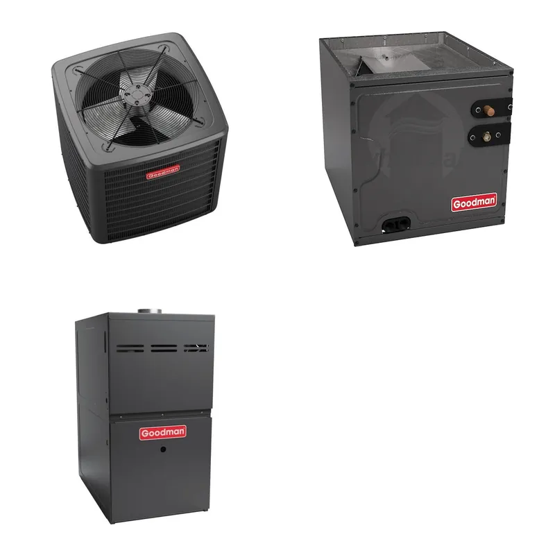 GOODMAN GLZS5BA4210+CAPTA4230D3+GR9S921004CN - 42K BTU Ducted Heat Pump System - R-32