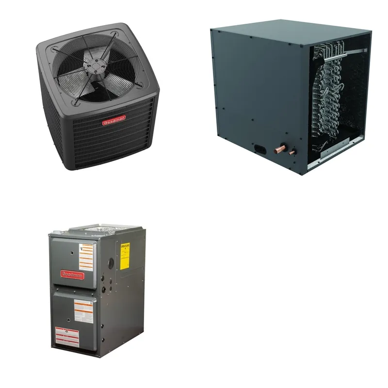 GOODMAN GLZS5BA3610+CHPTA3630B3+GR9S960803BN - 36K BTU Ducted Heat Pump System - R-32