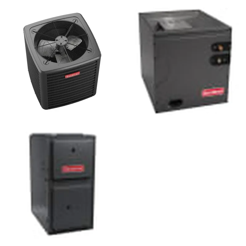 GOODMAN GLXS5BA4210+CAPTA6030D3+GR9S921205DN - 3.5 Ton Ducted Air Conditioner & Gas Furnace System - R-32