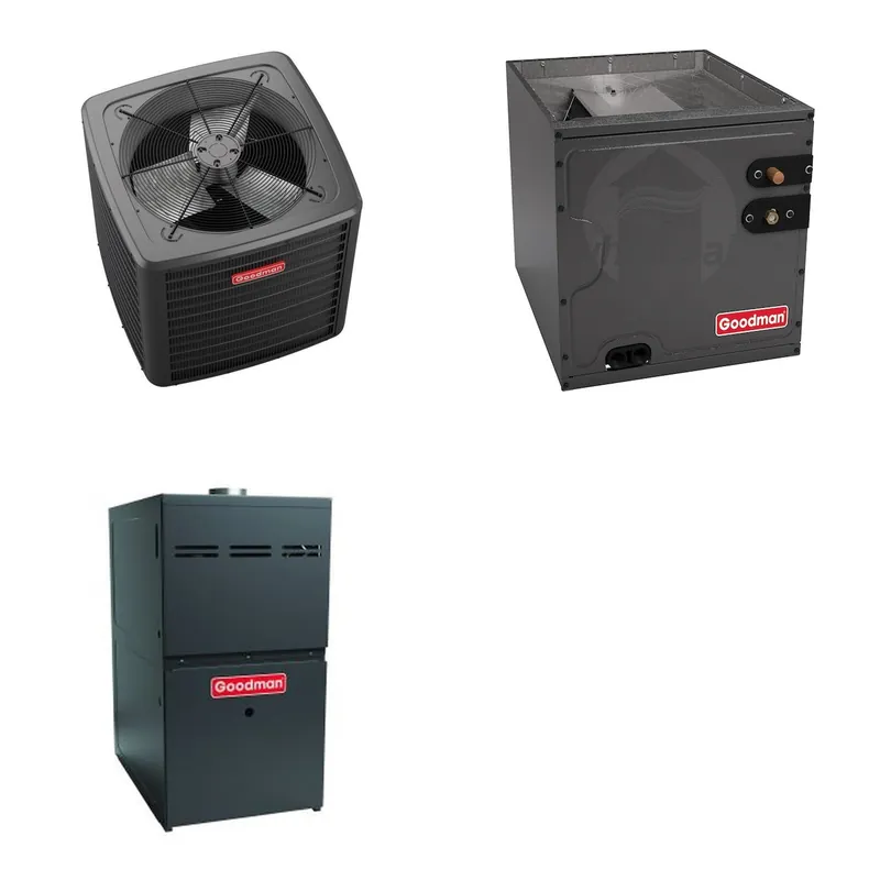 GOODMAN GLZS5BA4210+CAPTA4230D3+GR9S960805CU - 42K BTU Ducted Heat Pump System - R-32