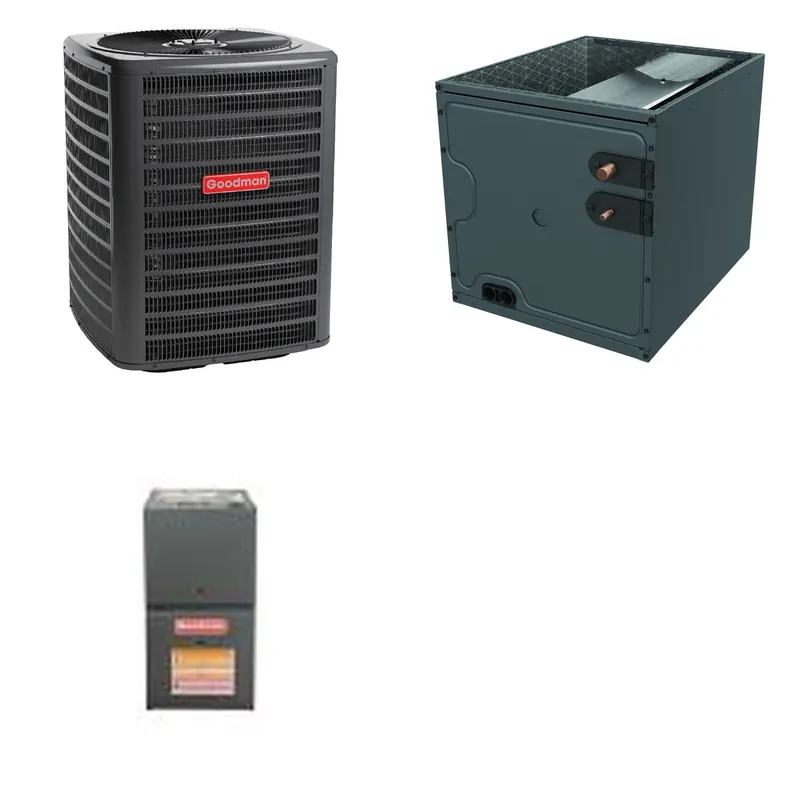 GOODMAN GLZS4BA1810+CAPTA2422B3+GR9S800403AN - 18K BTU Ducted Heat Pump System - R-32