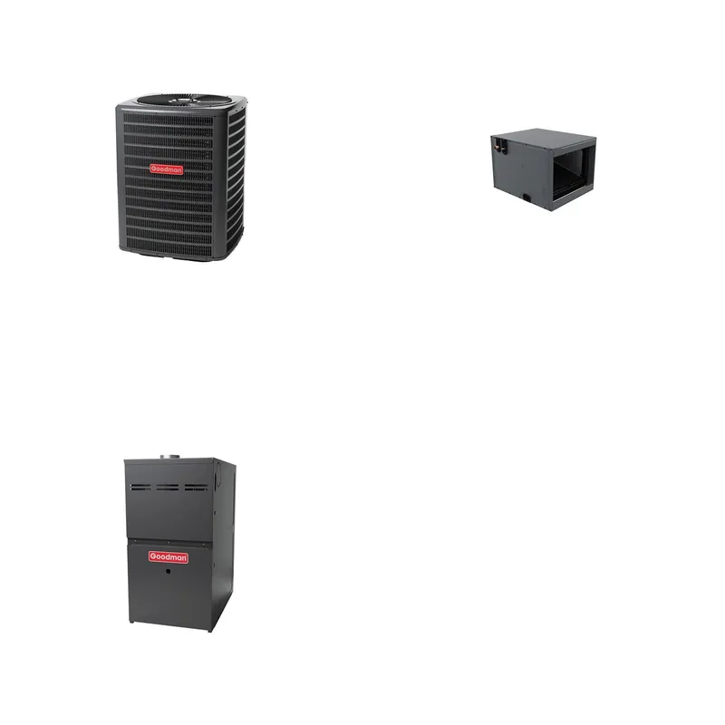 GOODMAN GLZS5BA2410+CHPTA3026B3+GR9S800603BN - 24K BTU Ducted Heat Pump System - R-32