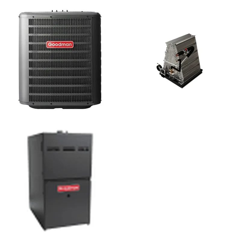 GOODMAN GLZS4BA2410+CAUTA3026B3+GR9S800604BN - 24K BTU Ducted Heat Pump System - R-32