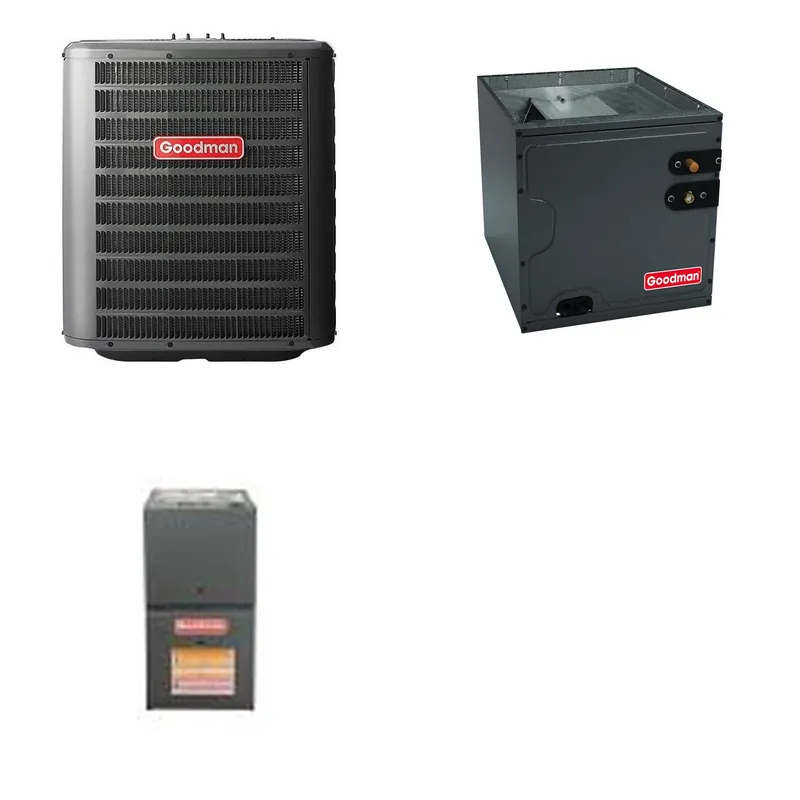 GOODMAN GLZS4BA2410+CAUTA2422B3+GR9S800403AN - 24K BTU Ducted Heat Pump System - R-32