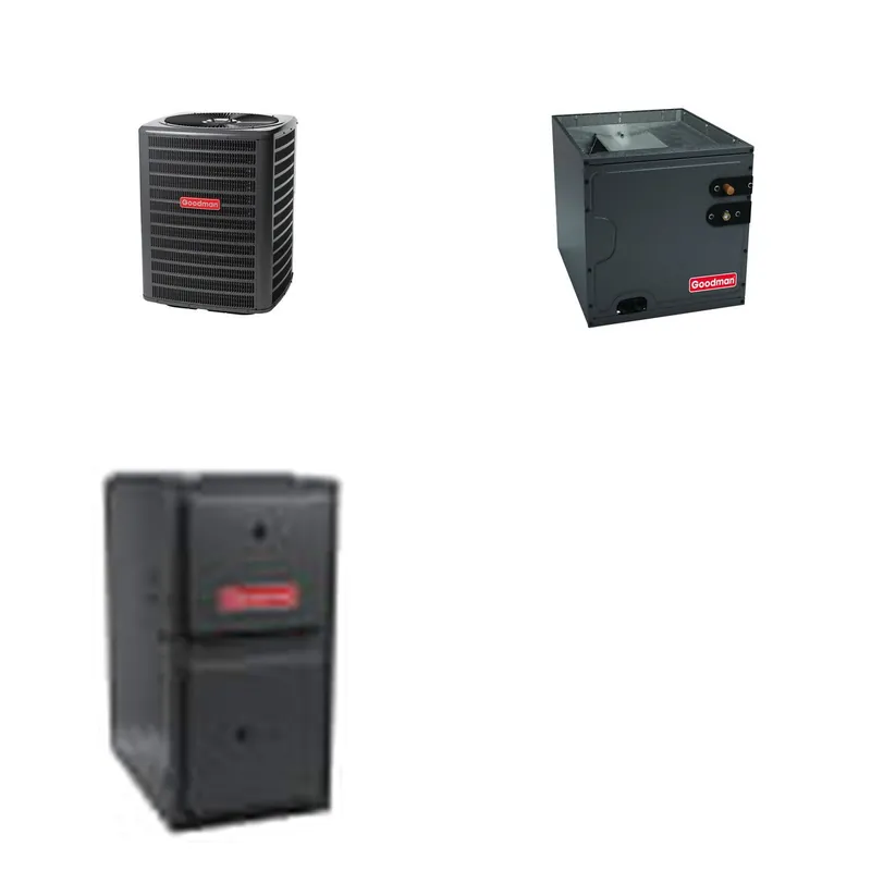 GOODMAN GLZS5BA2410+CAUTA3626B3+GR9S960804CN - 24K BTU Ducted Heat Pump System - R-32