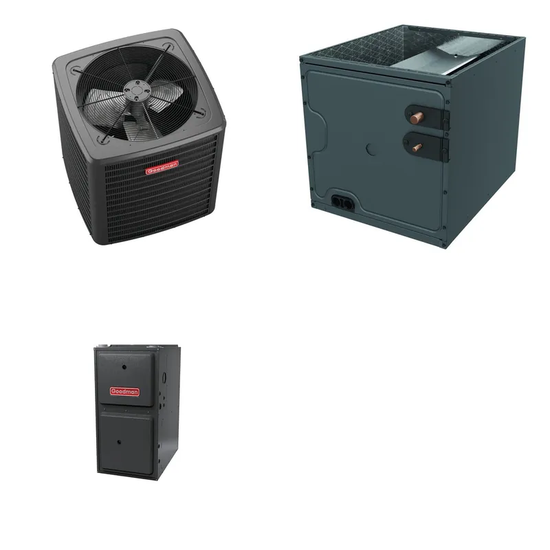 GOODMAN GLXS4BA4810+CAPTA6030C3+GR9S920805CN - 4 Ton Ducted Air Conditioner & Gas Furnace System - R-32