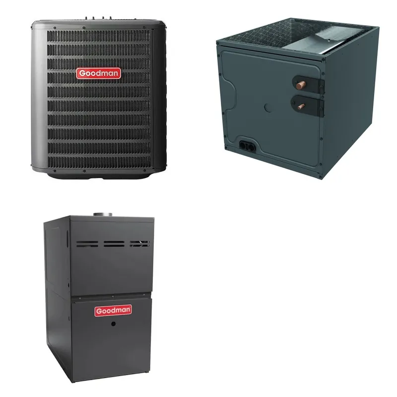 GOODMAN GLZS4BA2410+CAPTA3026B3+GR9S960403AN - 24K BTU Ducted Heat Pump System - R-32