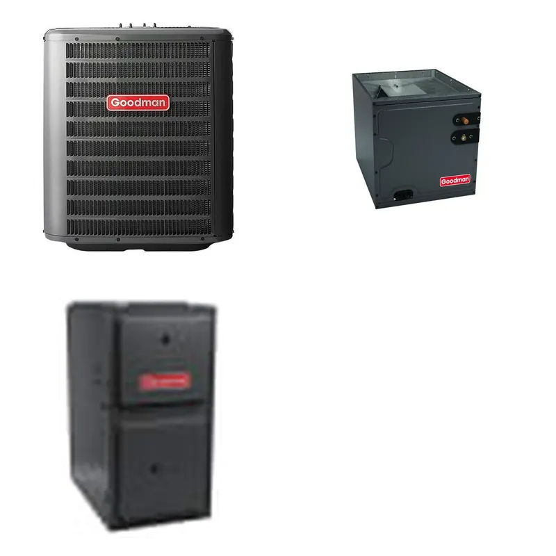 GOODMAN GLZS4BA2410+CAUTA3626B3+GR9S920603BN - 24K BTU Ducted Heat Pump System - R-32