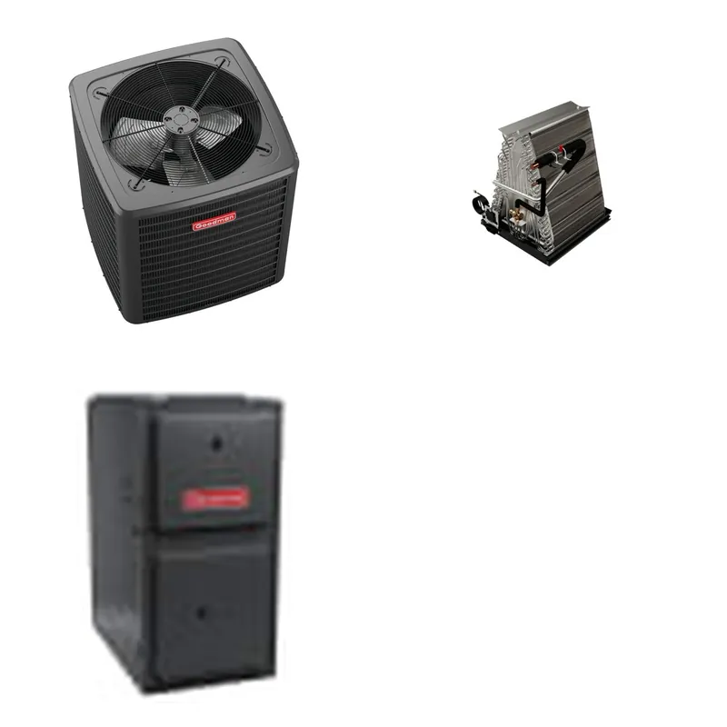 GOODMAN GLXS4BA4810+CAUTA6030D3+GR9S961205DN - 4 Ton Ducted Air Conditioner & Gas Furnace System - R-32