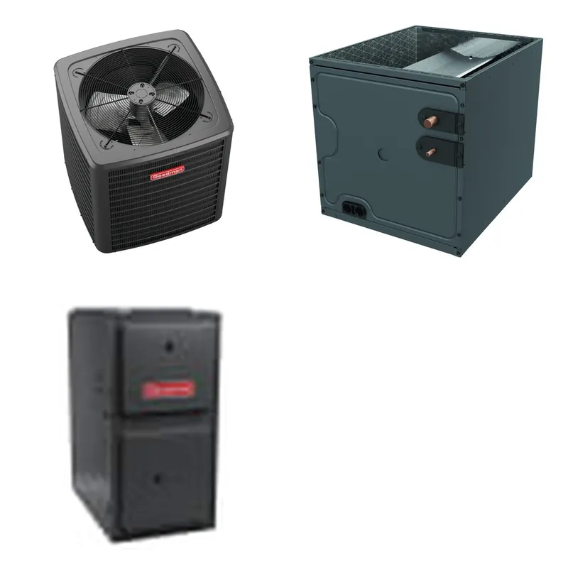 GOODMAN GLXS4BA3610+CAPTA3626C3+GR9S960804CN - 3 Ton Ducted Air Conditioner & Gas Furnace System - R-32