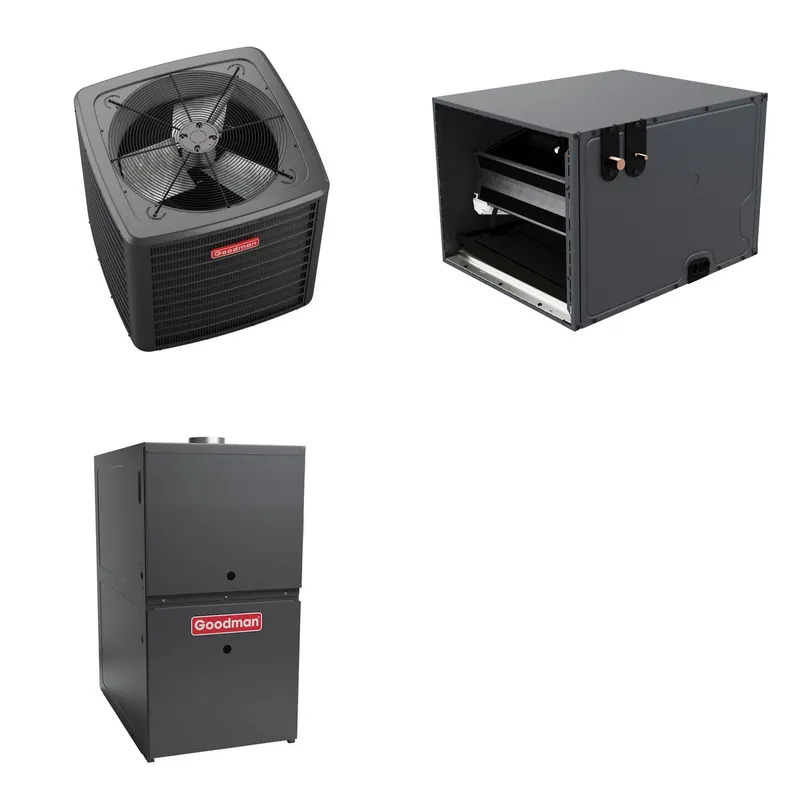 GOODMAN GLZS5BA3610+CHPTA4230C3+GR9S800804BU - 36K BTU Ducted Heat Pump System - R-32