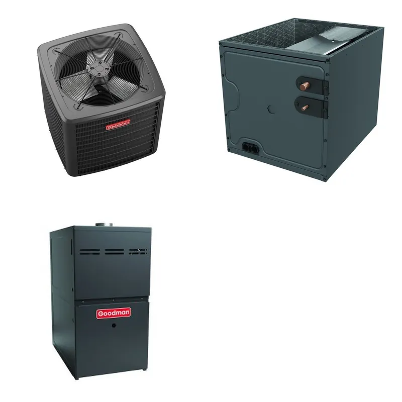GOODMAN GLZS5BA3010+CAPTA3626C3+GR9S960805CU - 30K BTU Ducted Heat Pump System - R-32