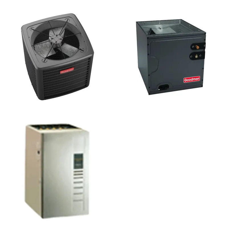 GOODMAN GLZS5BA1810+CAUTA2422B3+GR9S960603BU - 18K BTU Ducted Heat Pump System - R-32