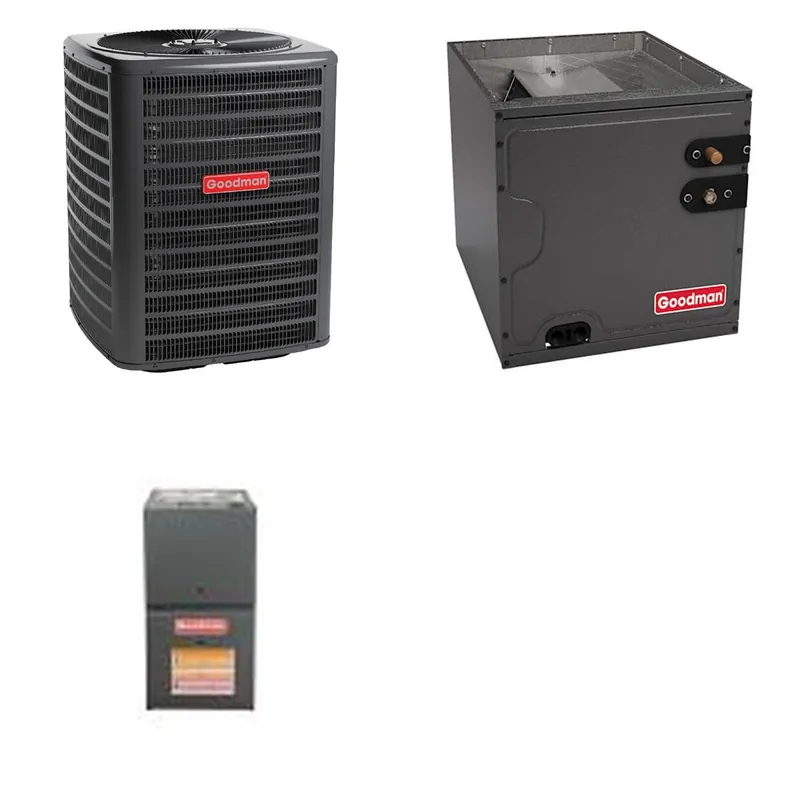 GOODMAN GLZS4BA1810+CAPTA2422C3+GR9S800403AN - 18K BTU Ducted Heat Pump System - R-32