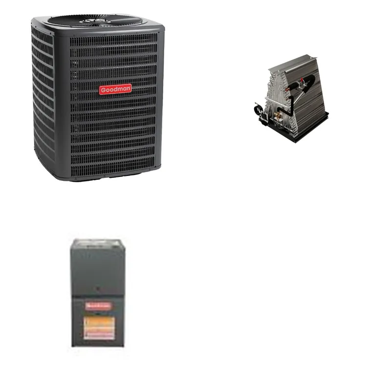 GOODMAN GLZS4BA1810+CAUTA3022A3+GR9S800403AN - 18K BTU Ducted Heat Pump System - R-32