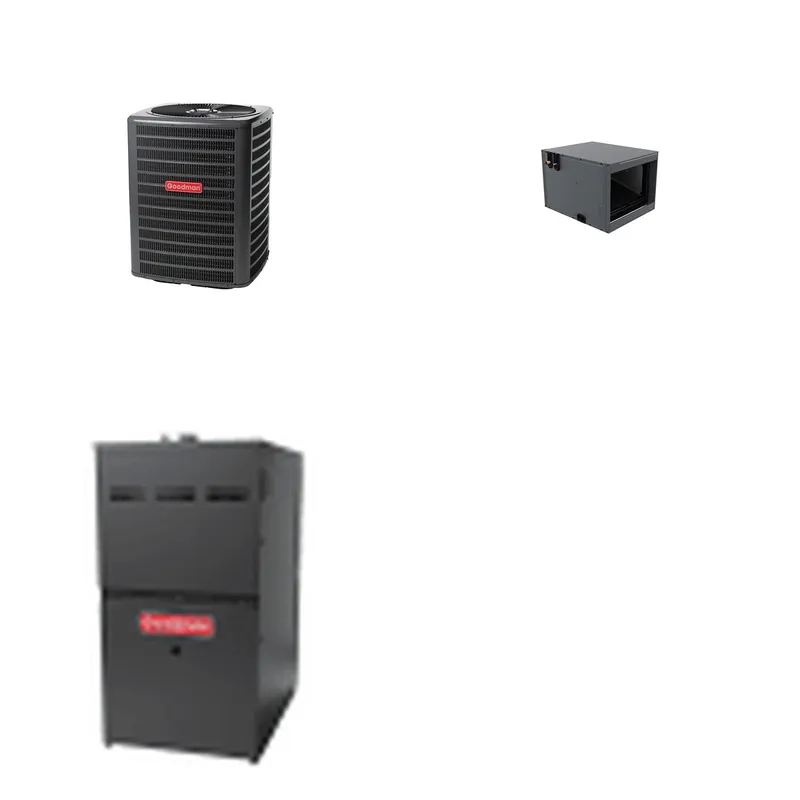 GOODMAN GLZS5BA2410+CHPTA3026C3+GR9S800804BN - 24K BTU Ducted Heat Pump System - R-32