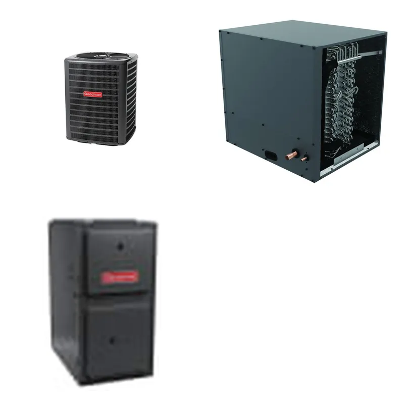 GOODMAN GLZS5BA2410+CHPTA2426B3+GR9S920603BN - 24K BTU Ducted Heat Pump System - R-32
