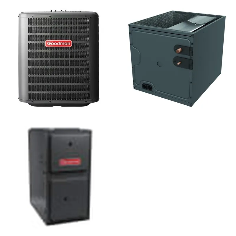 GOODMAN GLZS4BA3010+CAPTA3026B3+GR9S920804CN - 30K BTU Ducted Heat Pump System - R-32