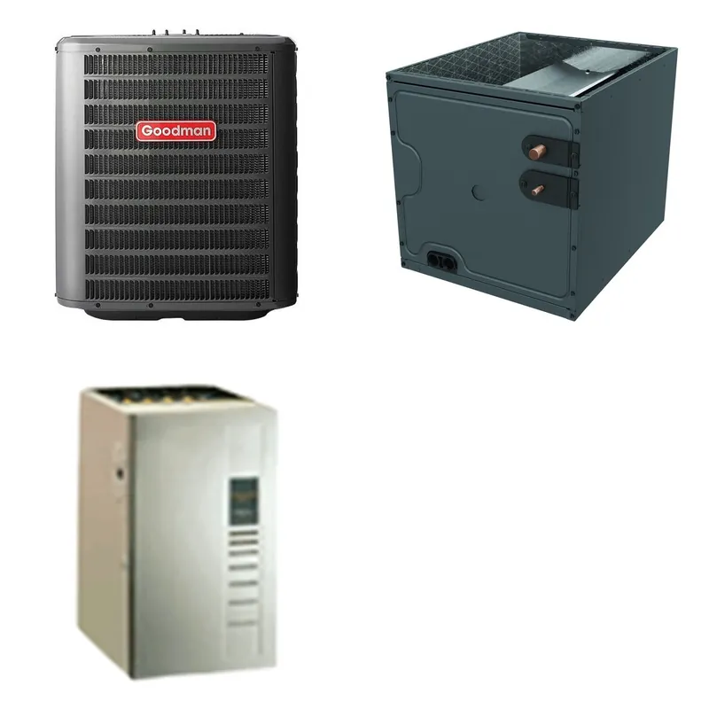 GOODMAN GLZS4BA2410+CAPTA3022B3+GR9S960603BU - 24K BTU Ducted Heat Pump System - R-32