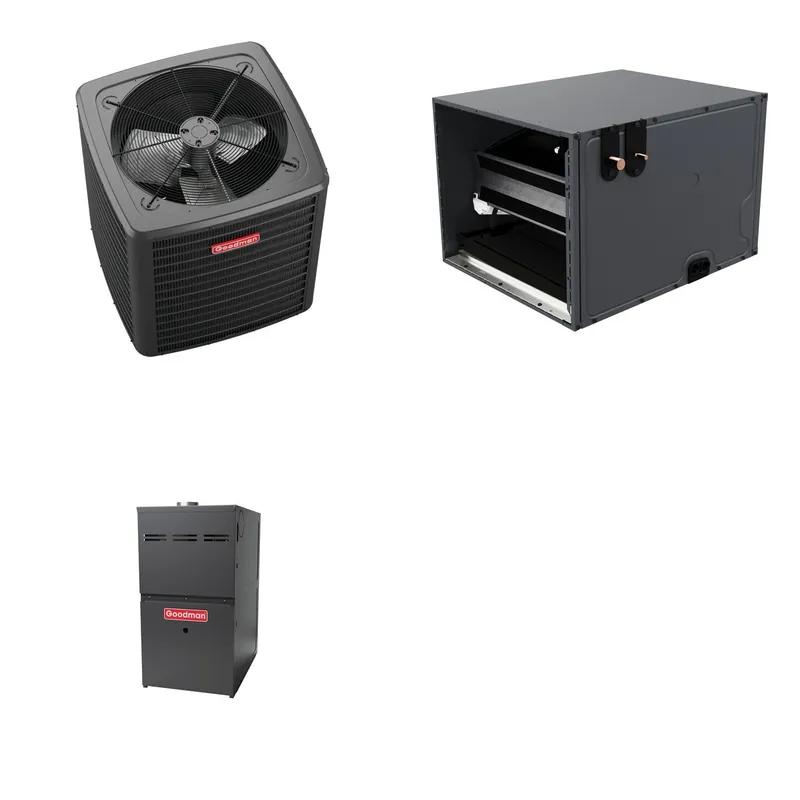 GOODMAN GLXS4BA4210+CHPTA4230C3+GR9S800805CN - 3.5 Ton Ducted Air Conditioner & Gas Furnace System - R-32