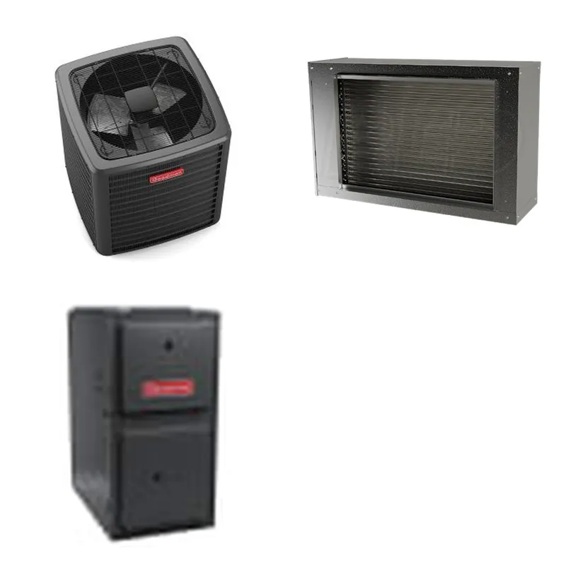 GOODMAN GLXS5BA1810+CSCT2412S3+GR9S920803BN - 1.5 Ton Ducted Air Conditioner & Gas Furnace System - R-32
