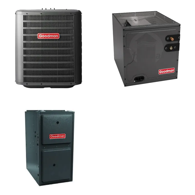 GOODMAN GLZS4BA2410+CAPTA3022C3+GR9S960403BU - 24K BTU Ducted Heat Pump System - R-32