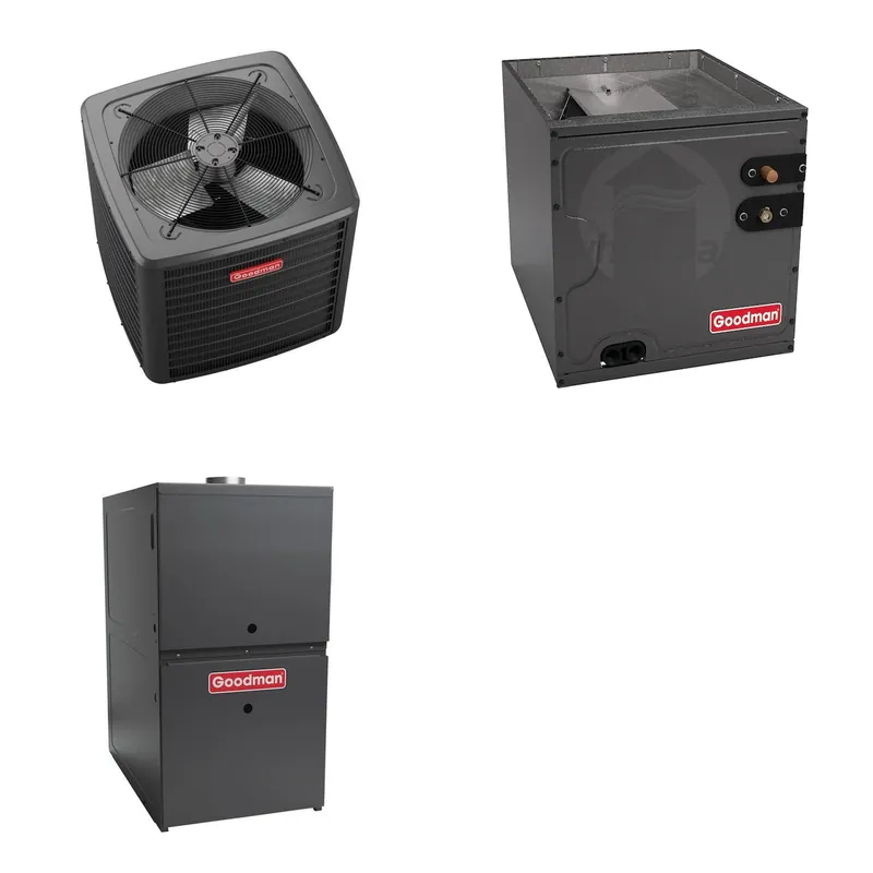 GOODMAN GLZS5BA3610+CAPTA4230D3+GR9S800804BU - 36K BTU Ducted Heat Pump System - R-32