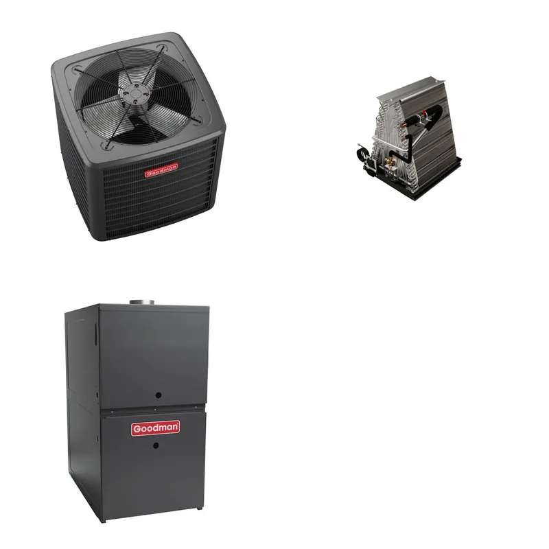 GOODMAN GLZS5BA3010+CAUTA3026C3+GR9S800804BU - 30K BTU Ducted Heat Pump System - R-32