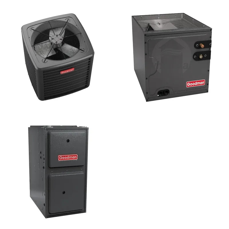 GOODMAN GLZS5BA3010+CAPTA3026C3+GR9S800803BN - 30K BTU Ducted Heat Pump System - R-32