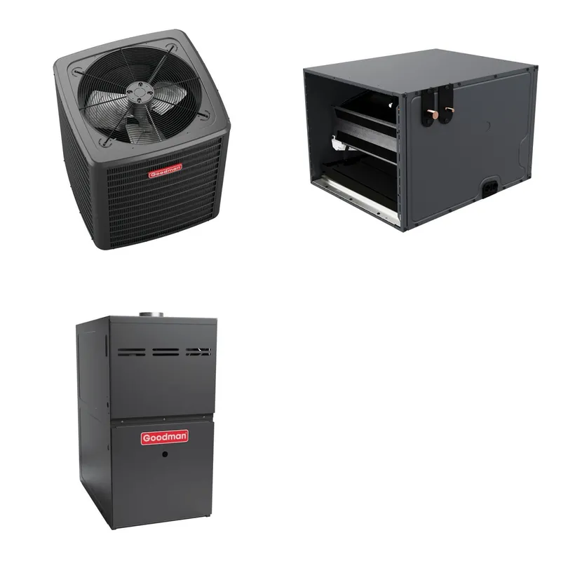 GOODMAN GLXS4BA4210+CHPTA4230C3+GR9S921005CN - 3.5 Ton Ducted Air Conditioner & Gas Furnace System - R-32