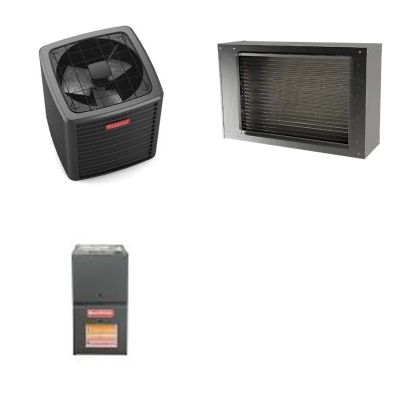 GOODMAN GLXS5BA1810+CSCT2412S3+GR9S800403AN - 1.5 Ton Ducted Air Conditioner & Gas Furnace System - R-32