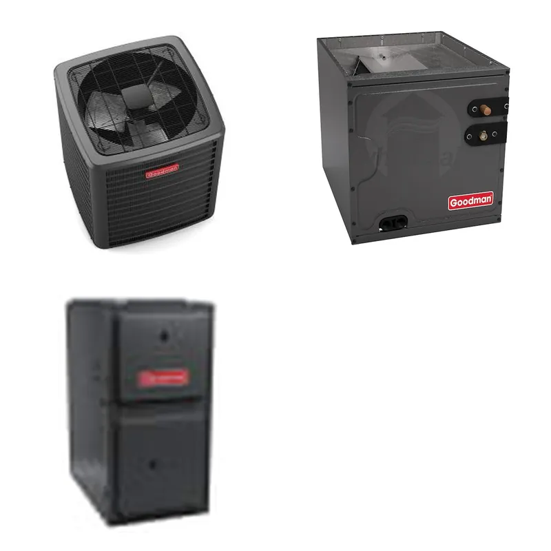 GOODMAN GLXS5BA1810+CAPTA3022C3+GR9S920403AN - 1.5 Ton Ducted Air Conditioner & Gas Furnace System - R-32