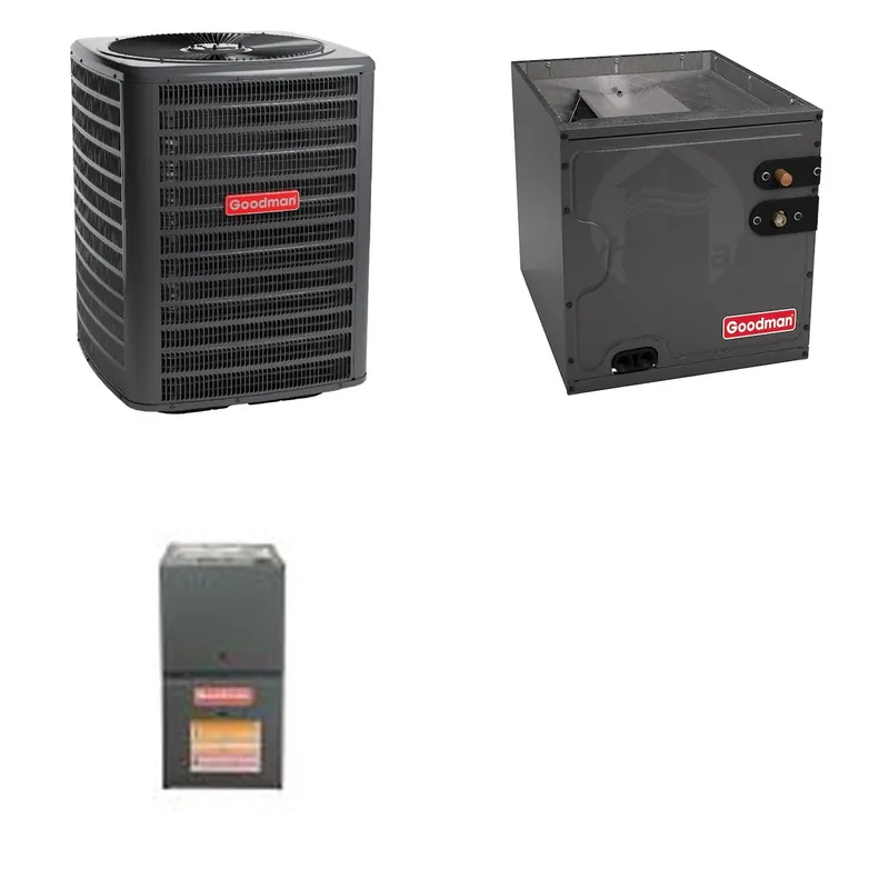 GOODMAN GLZS4BA1810+CAPTA3026C3+GR9S800403AN - 18K BTU Ducted Heat Pump System - R-32
