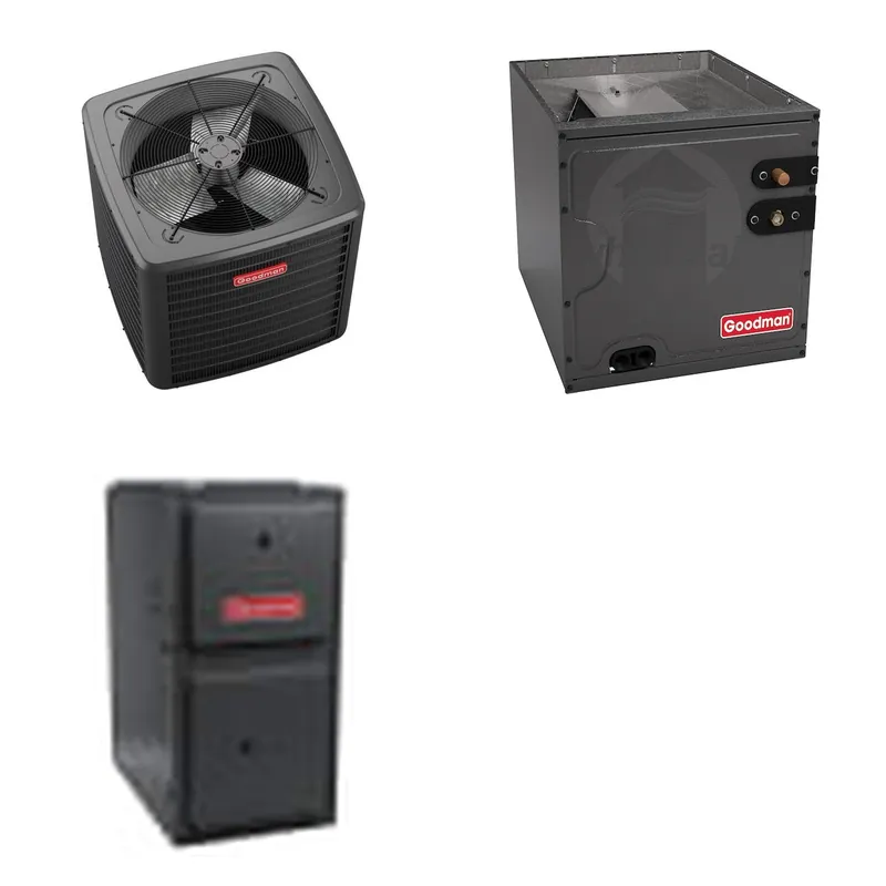 GOODMAN GLZS5BA4210+CAPTA4230D3+GR9S961005CN - 42K BTU Ducted Heat Pump System - R-32