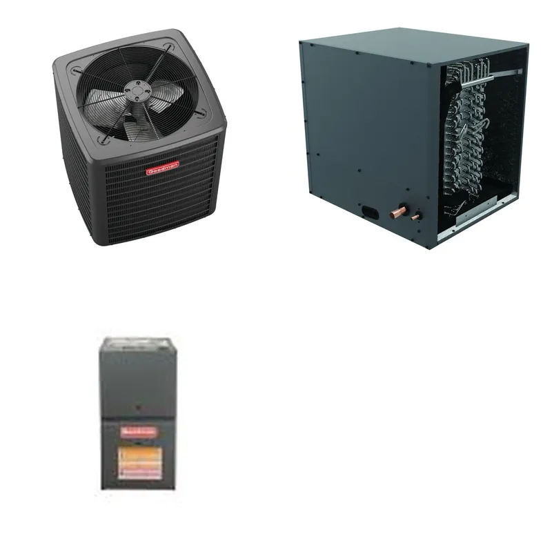 GOODMAN GLXS4BA1810+CHPTA1822B3+GR9S800403AN - 1.5 Ton Ducted Air Conditioner & Gas Furnace System - R-32