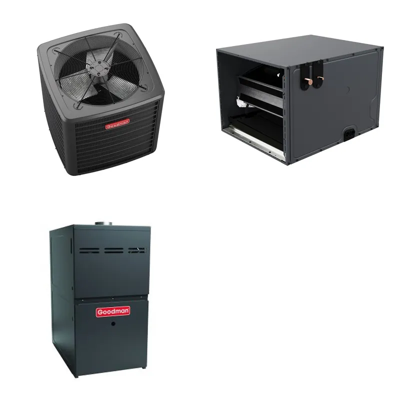 GOODMAN GLZS5BA4210+CHPTA4230C3+GR9S960805CU - 42K BTU Ducted Heat Pump System - R-32