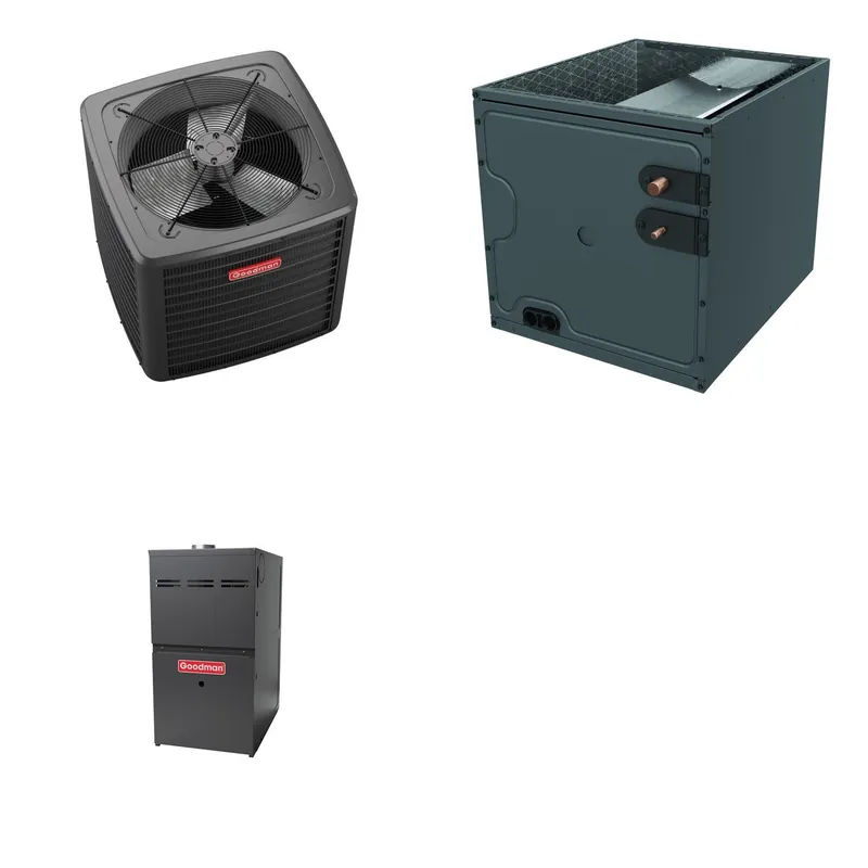 GOODMAN GLZS5BA3610+CAPTA3626B3+GR9S800805CN - 36K BTU Ducted Heat Pump System - R-32