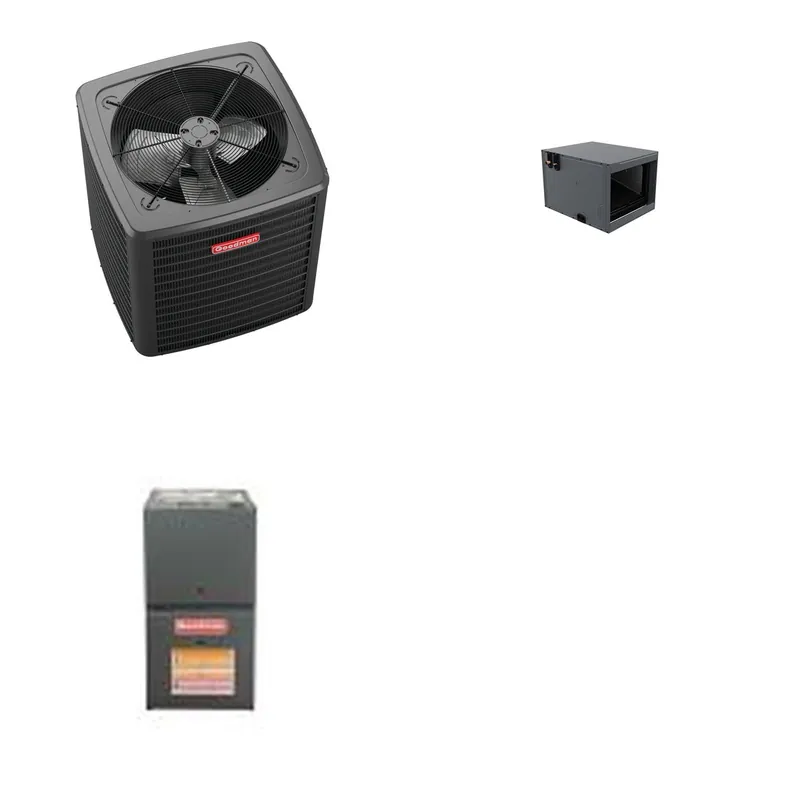 GOODMAN GLXS4BA1810+CHPTA1822A3+GR9S800403AN - 1.5 Ton Ducted Air Conditioner & Gas Furnace System - R-32