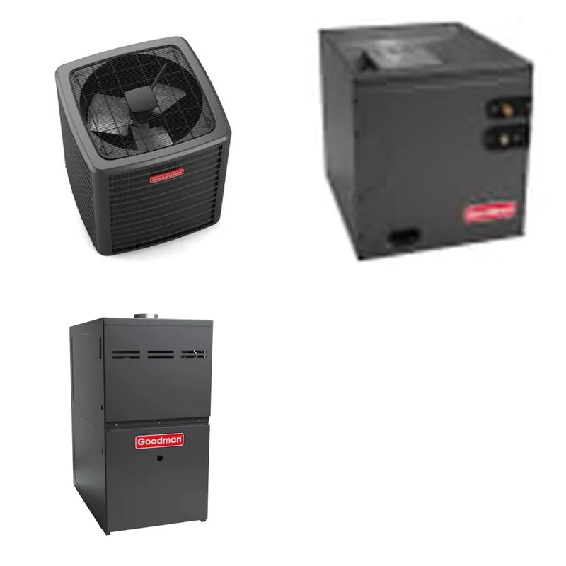 GOODMAN GLXS5BA4810+CAPTA6030D3+GR9S800805CU - 4 Ton Ducted Air Conditioner & Gas Furnace System - R-32