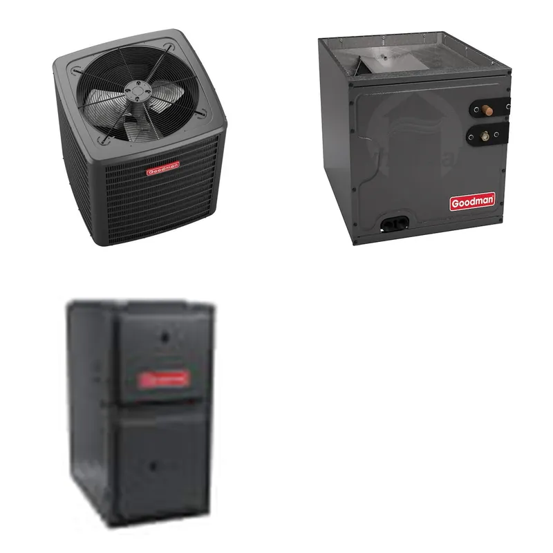 GOODMAN GLXS5BA4210+CAPTA4230D3+GR9S961005CN - 3.5 Ton Ducted Air Conditioner & Gas Furnace System - R-32