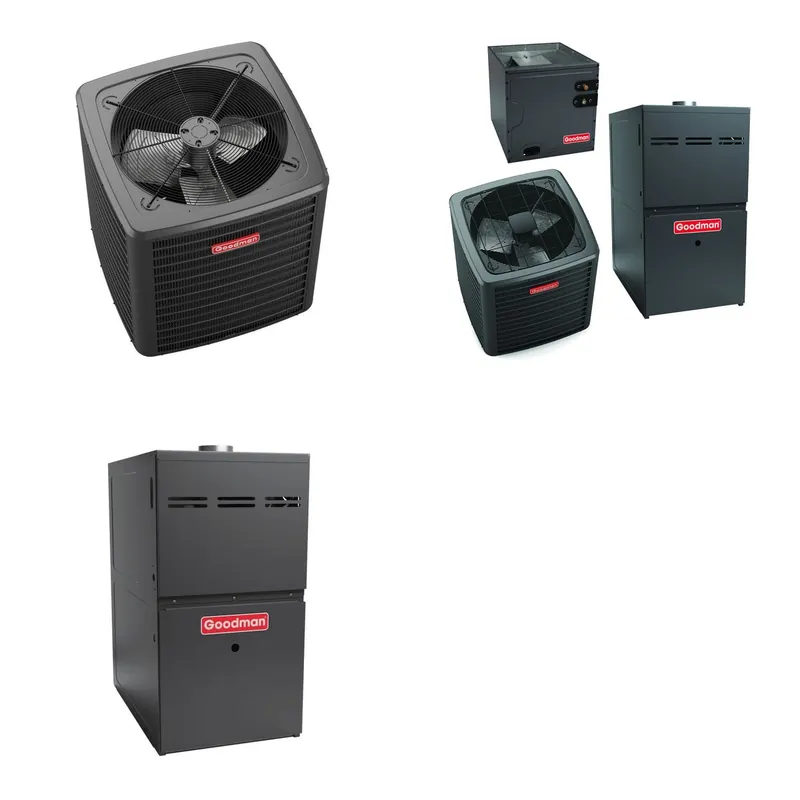 GOODMAN GLXS5BA4210+CAUTA4230C3+GR9S921005CN - 3.5 Ton Ducted Air Conditioner & Gas Furnace System - R-32