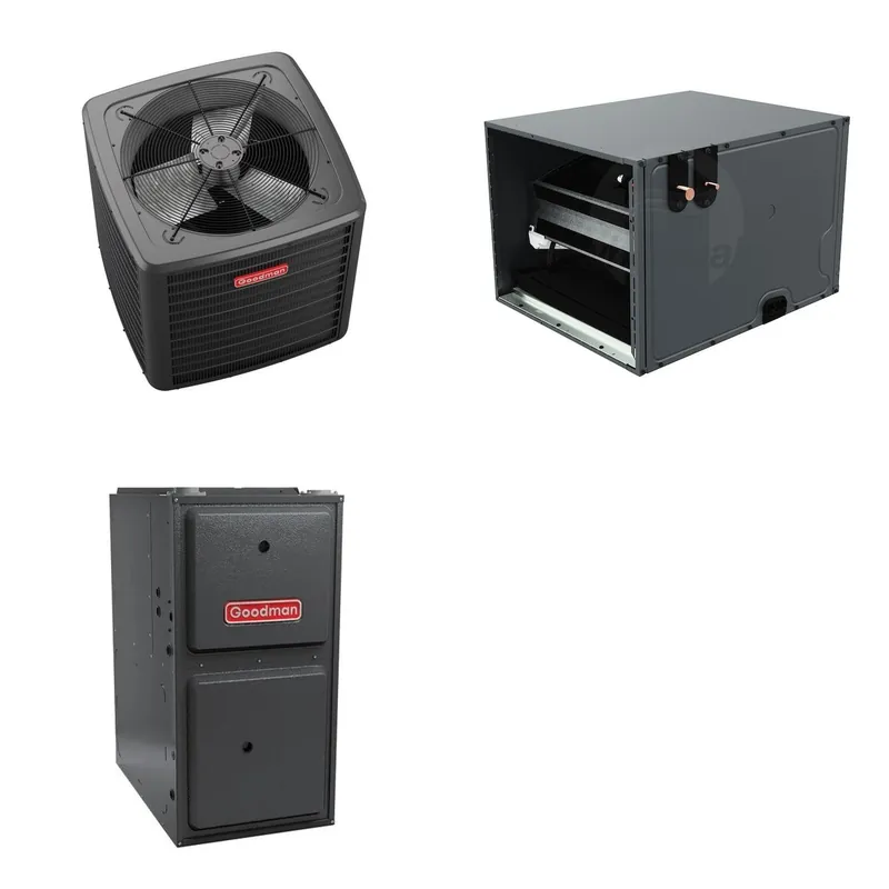 GOODMAN GLZS5BA3610+CHPTA3630C3+GR9S800803BN - 36K BTU Ducted Heat Pump System - R-32