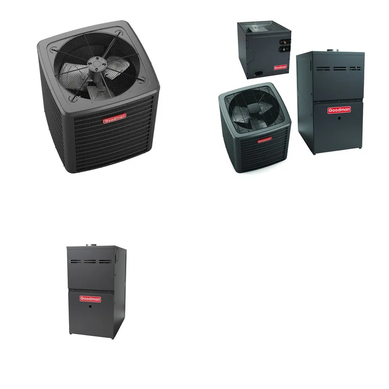 GOODMAN GLXS5BA3610+CAUTA4230C3+GR9S800603BN - 3 Ton Ducted Air Conditioner & Gas Furnace System - R-32
