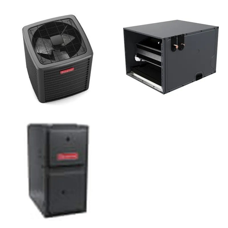 GOODMAN GLXS5BA4810+CHPTA4830C3+GR9S961005CN - 4 Ton Ducted Air Conditioner & Gas Furnace System - R-32