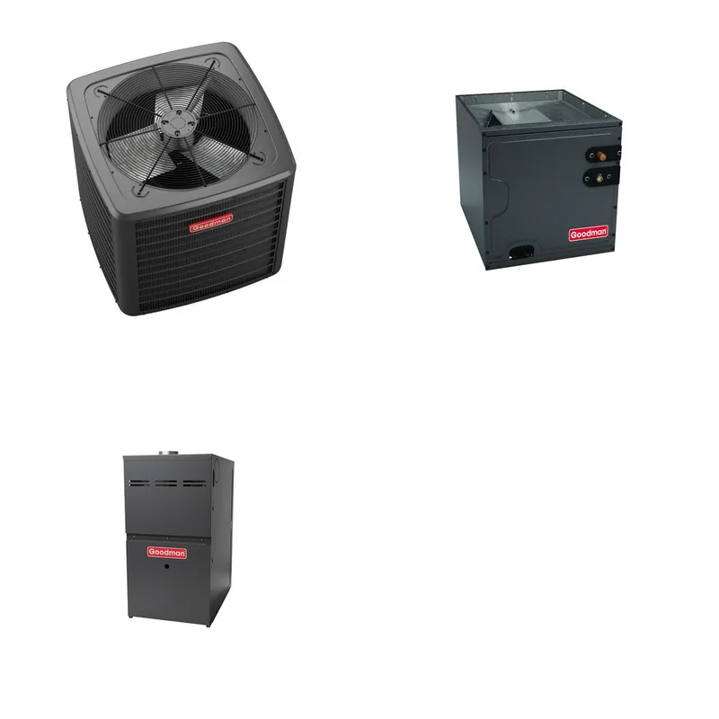 GOODMAN GLZS5BA3610+CAUTA3626B3+GR9S800805CN - 36K BTU Ducted Heat Pump System - R-32
