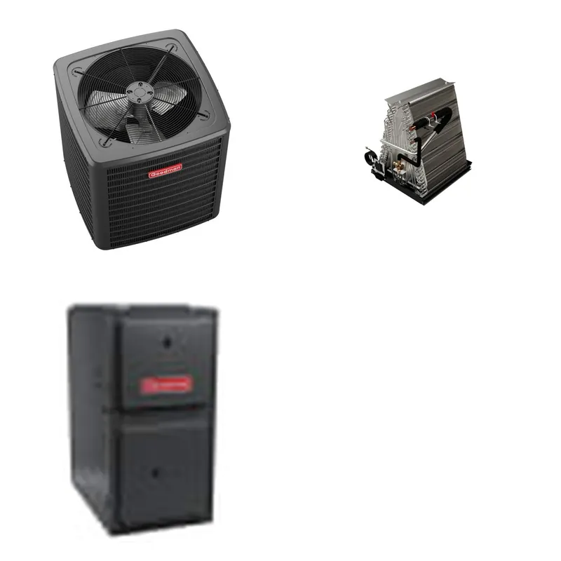 GOODMAN GLXS5BA6010+CAUTA6030D3+GR9S961005CN - 5 Ton Ducted Air Conditioner & Gas Furnace System - R-32