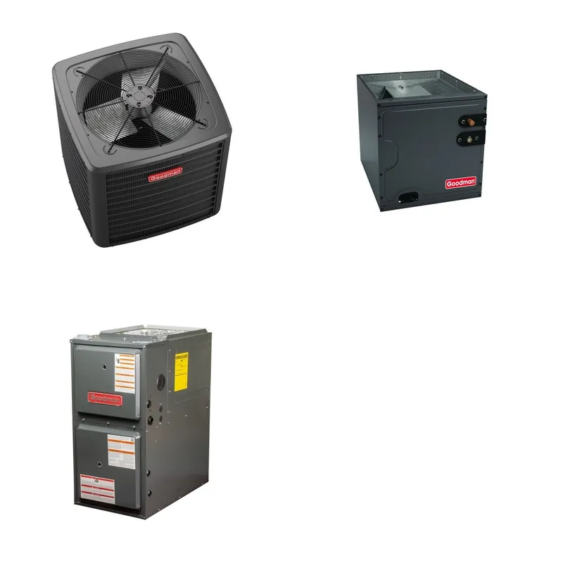 GOODMAN GLZS5BA3610+CAUTA3626B3+GR9S960803BN - 36K BTU Ducted Heat Pump System - R-32