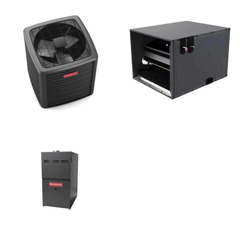 GOODMAN GLXS5BA4810+CHPTA4830C3+GR9S800805CN - 4 Ton Ducted Air Conditioner & Gas Furnace System - R-32