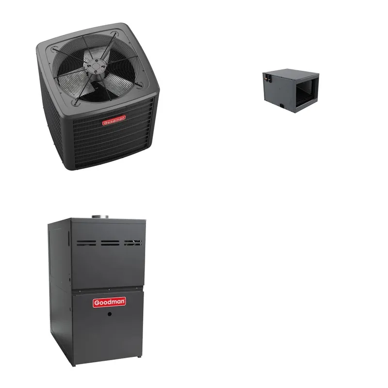 GOODMAN GLZS5BA3610+CHPTA3630C3+GR9S800805CU - 36K BTU Ducted Heat Pump System - R-32